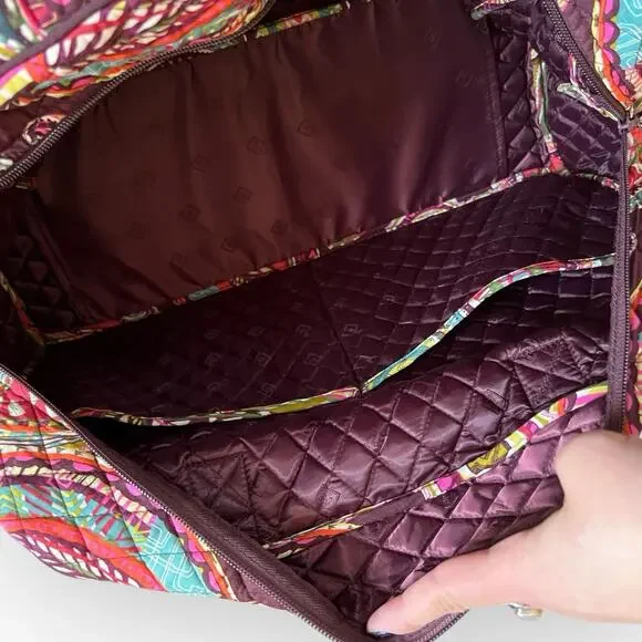 Vera Bradley Quilted Fabric Weekender Bag in Retired Pattern Heirloom Paisley - Picture 14 of 15